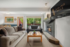 TV, fireplace - Bluebird Base | Ski-in/Out | Resort Access | BBQ (Panorama)