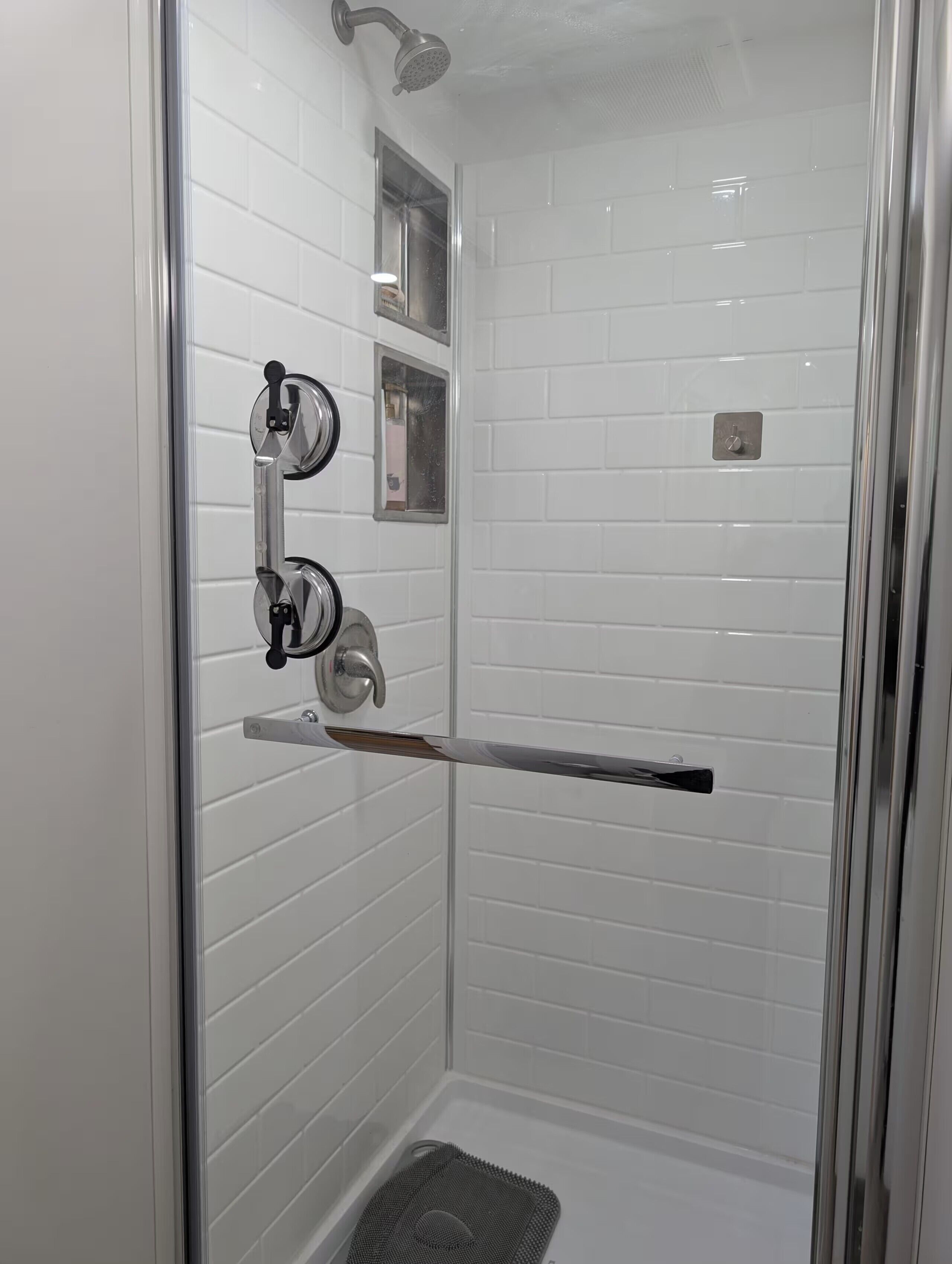 Bidet, towels, soap, toilet paper