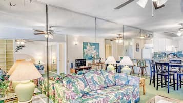 TV, DVD player, offices