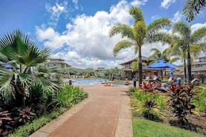 Pool - Golf-Course Poipu Condo with Ocean Views, WiFi, Pool & Hot Tub (Poipu)