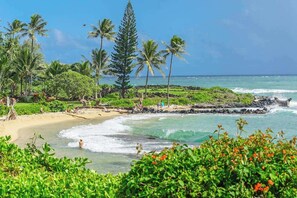 On the beach - Oceanfront Kapaa Condo with Private Lanai, Amazing Views & Pool (Kapaa)
