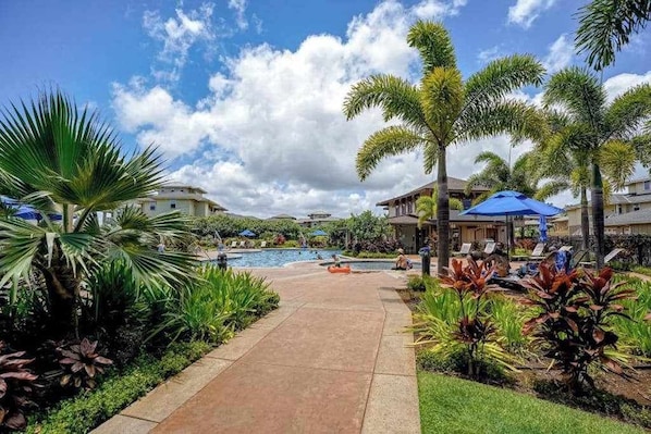 Pool - Upscale Poipu Coursefront Condo with Pool - Close to the Beach (Poipu)