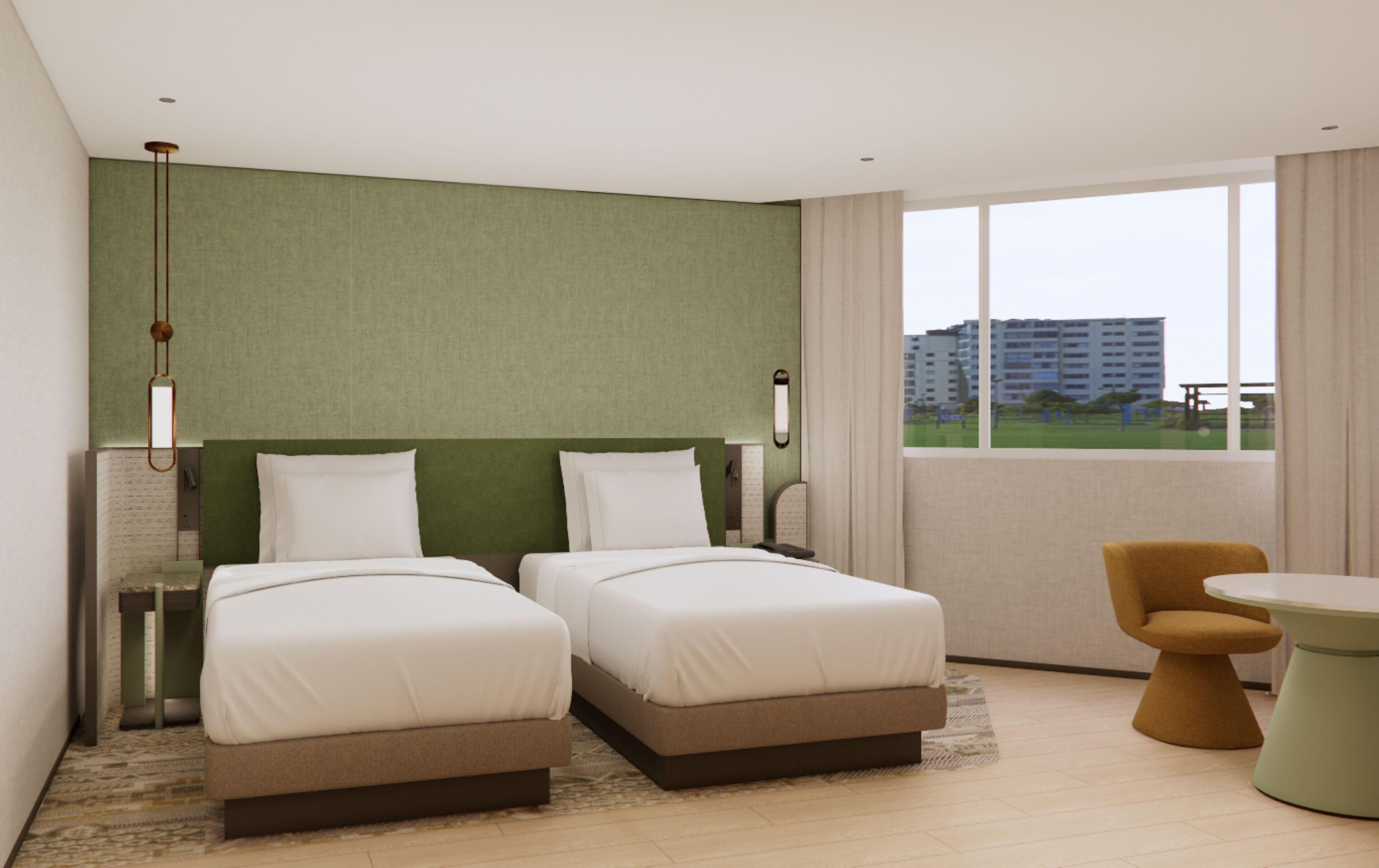 Zimmer, 2 Einzelbetten, Flussblick