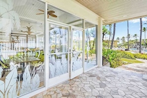 Outdoor dining - Water-View 3rd-Floor Lihue Condo with Pool, Steps to Beach (Lihue)