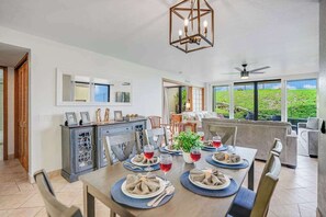 Dining - Oceanfront Poipu Condo with Shared Pool, Hot Tub & Central AC (Poipu)