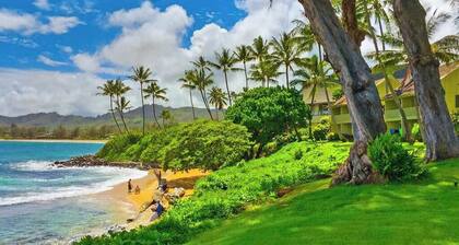 Ground-Floor Kapaa Oceanfront Studio Steps to Pool & Sand