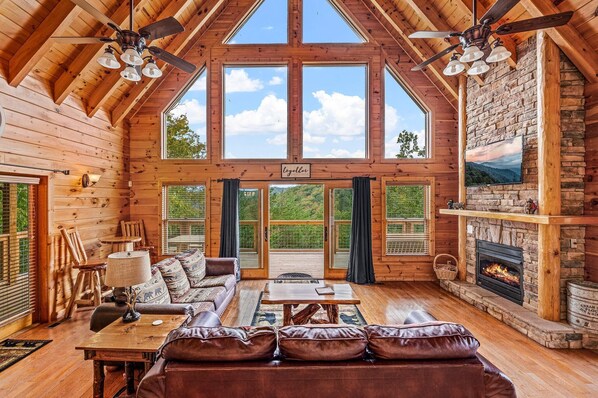 Ferienhaus, Mehrere Betten (Mountain Wonderland) | Wohnbereich