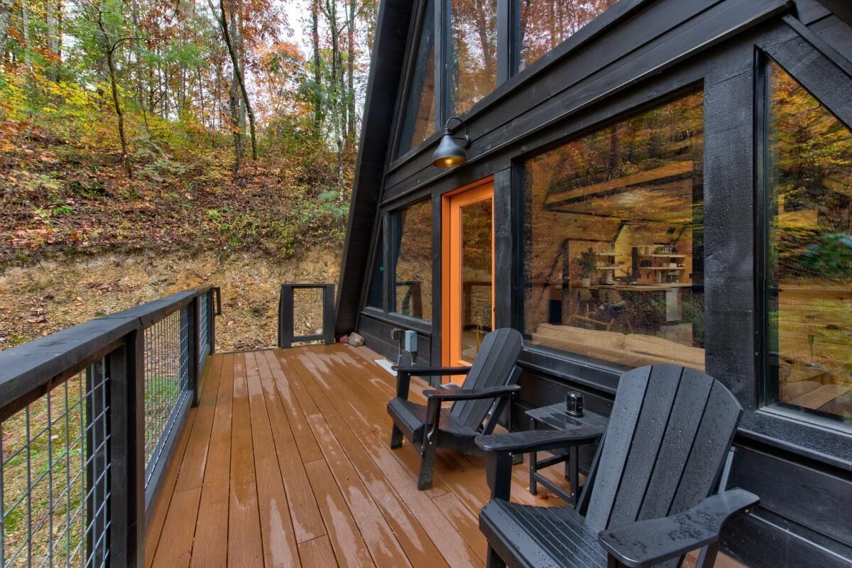 Huis, 1 queensize bed (My Tennessee A-Frame) | Terras