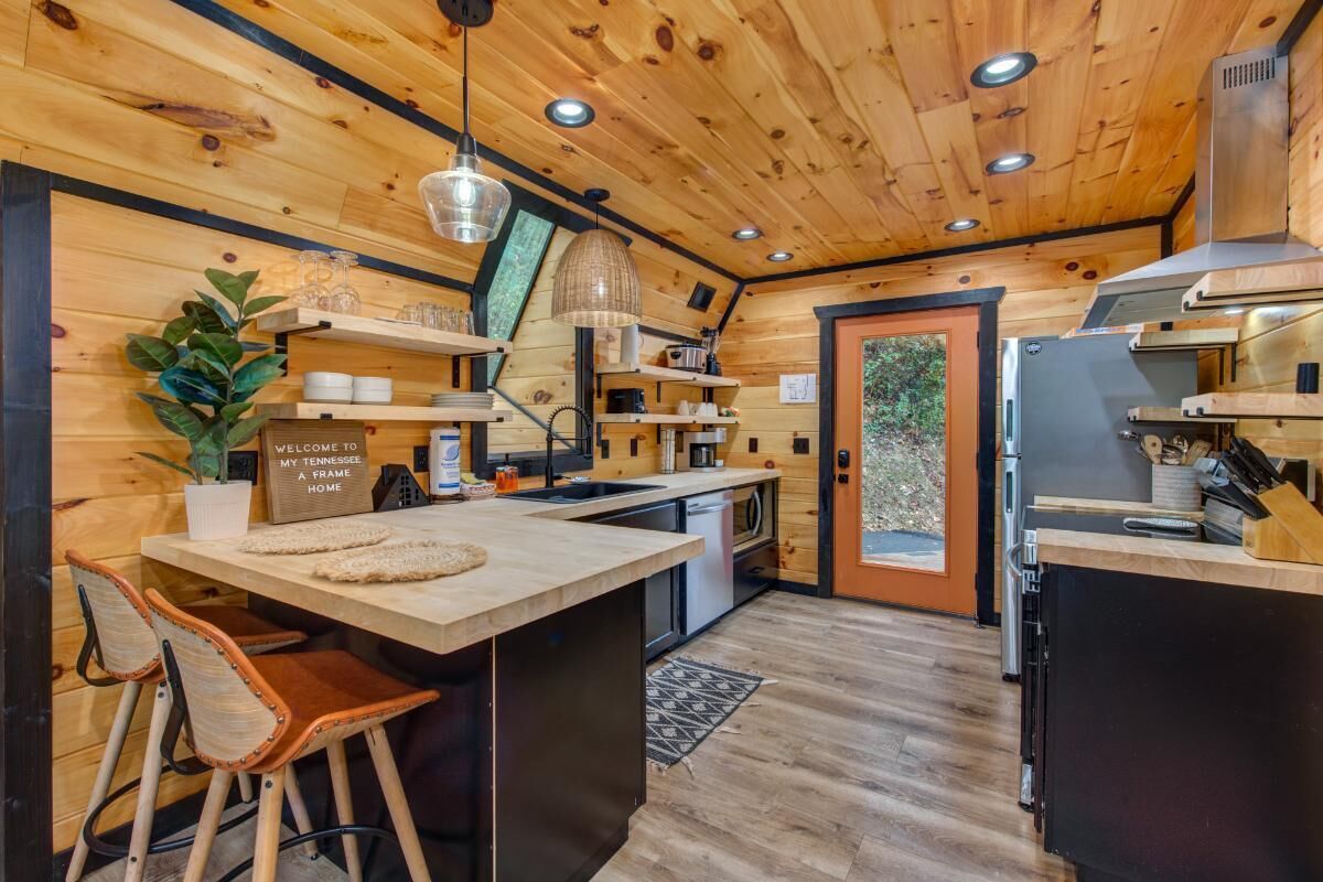 Huis, 1 queensize bed (My Tennessee A-Frame) | Privékeuken