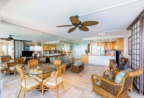 TV, DVD player, offices - Oceanfront Lahaina Condo with Pool & Private W/D (Lahaina)