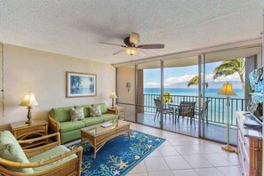TV, DVD player, offices - Take In Maui Water Views from a Sixth-Floor Oceanfront Condo (Lahaina)