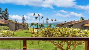 A resort with multiple buildings, a pool, and a view of the ocean. - *New* Fall $pecial Two-Story Oceanfront Views at Mahina Surf (Lahaina)