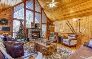 Ferienhaus, Mehrere Betten (Twin Mountain) | Wohnbereich