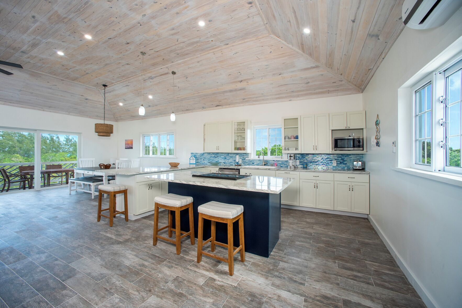 Ample counter space and modern appliances.