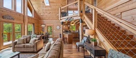 Ferienhaus, Mehrere Betten (Rustic Retreat) | Wohnbereich