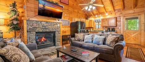 Casa, várias camas (Anglers Bend) | Área de estar