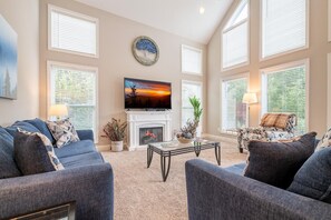 Ferienhaus, 1 Queen-Bett und Schlafsofa (Fabulous Farmhouse) | Wohnbereich