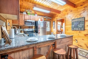 Ferienhaus, 1 King-Bett (Antlers Haven) | Eigene Küche