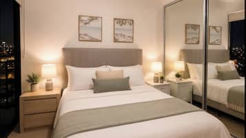 Iron/ironing board, WiFi, bed sheets
