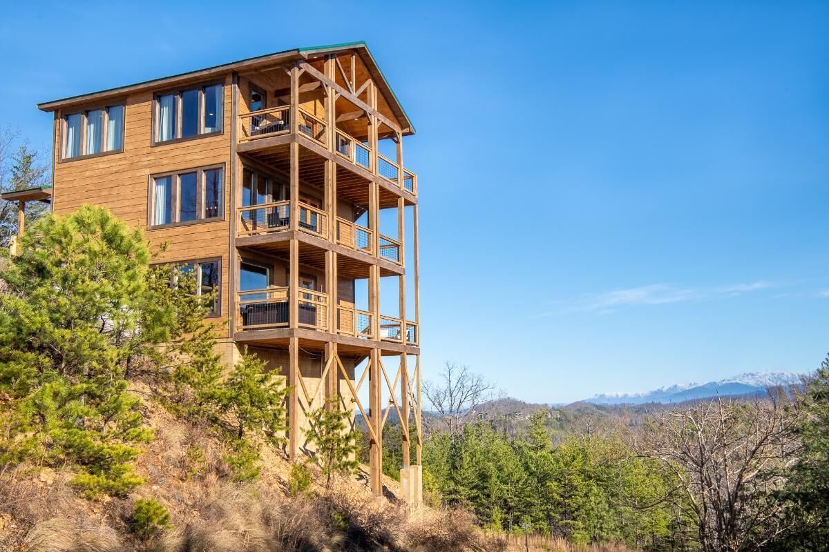 独立别墅, 多张床 (Z - Smoky Peaks Pool Cabin) | 外观
