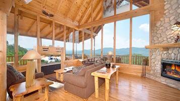 Chalet rustique, Plusieurs lits (Kodiak) | Aire de séjour