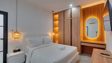 In-room safe, laptop workspace, cots/infant beds, free WiFi