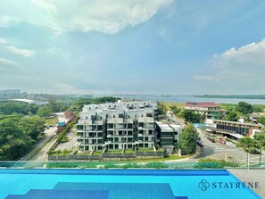 Căn hộ tiện nghi đơn giản, quang cảnh biển | Hiên