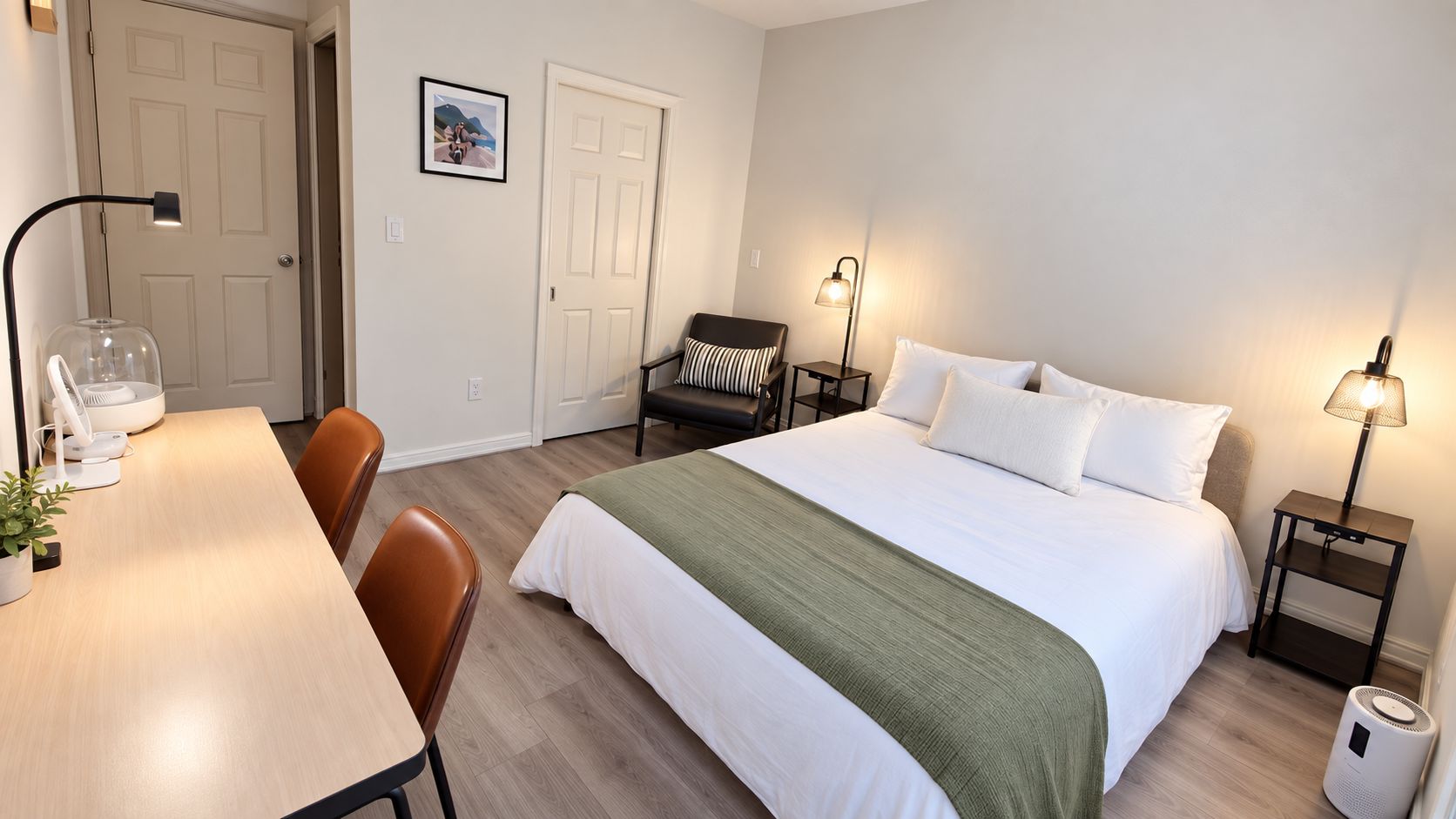 2 chambres, bureau, fer et planche à repasser, Wi-Fi gratuit