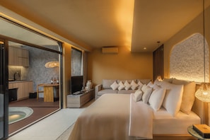 Villa, eigener Pool | Minibar, Schreibtisch, Bügeleisen/Bügelbrett, kostenloses WLAN