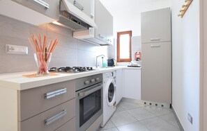 Kühlschrank, Herdplatte, Kochgeschirr/Geschirr/Besteck