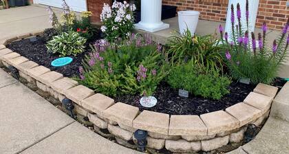 Spacious 4-bedroom house in safe and quiet Fairview Heights, IL with AC & yards!