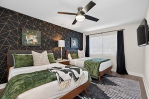 Iron/ironing board, travel crib, WiFi, bed sheets