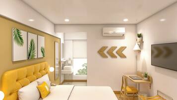 Deluxe Room, City View | In-room safe, desk, laptop workspace, iron/ironing board