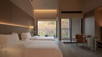 Desk, free WiFi, bed sheets