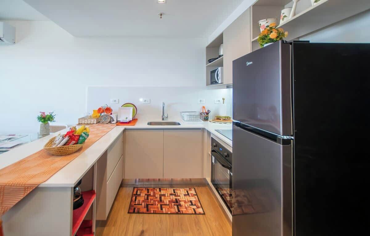 Apartemen, pemandangan kota | Dapur pribadi