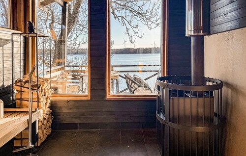 Beach front home in Herräng with sauna