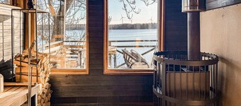 Beach front home in Herräng with sauna