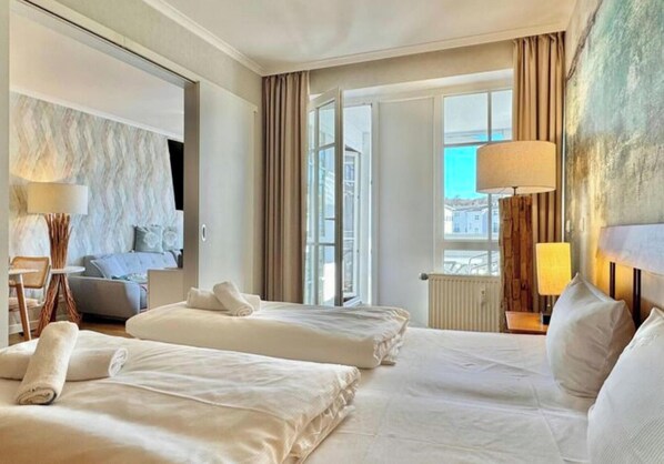 1 bedroom, bed sheets - Ferienwohnung in Sellin (Sellin)