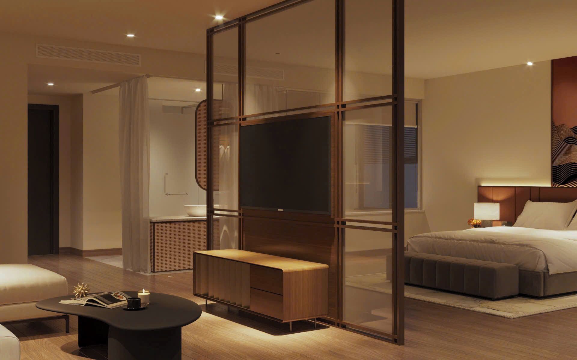 Luxury Suite, Lake View | Premium bedding, minibar, desk, laptop workspace