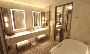 Separate tub and shower, free toiletries, hair dryer, towels - The Theodore Hanoi (Hanoi)