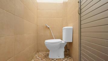 Regadera, bidet, toallas
