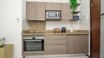 Apartemen, pemandangan kota | Dapur pribadi