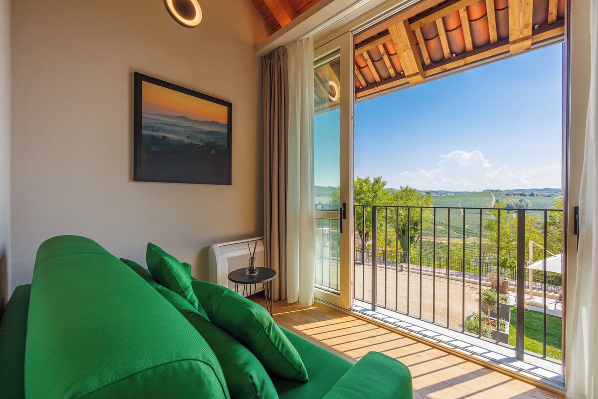 Departamento, balcón, vista a la colina (Casa 7) | Área de sala de estar