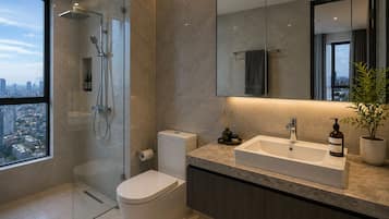 Căn hộ, quang cảnh biển | Phòng tắm