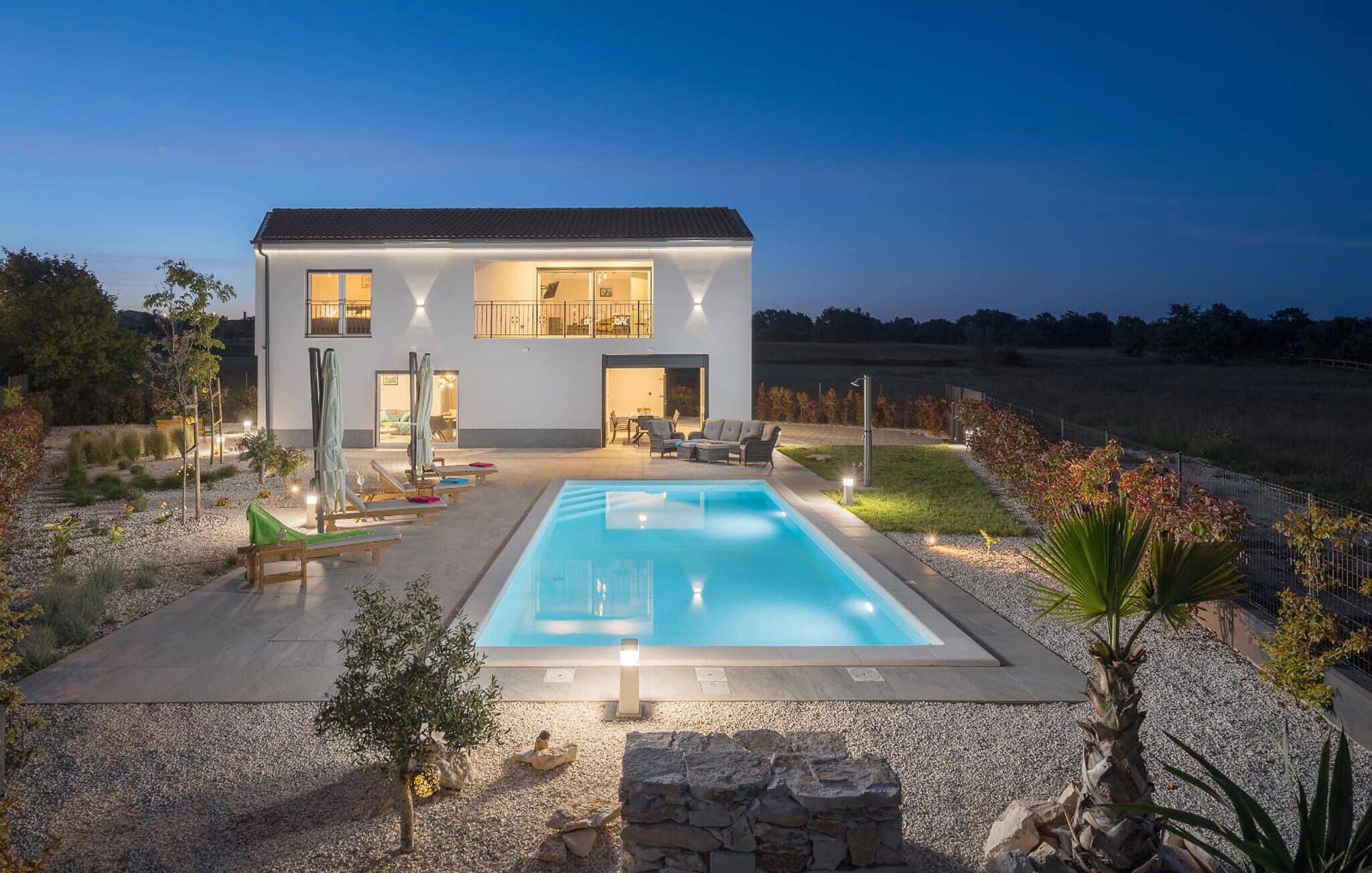 A heated pool