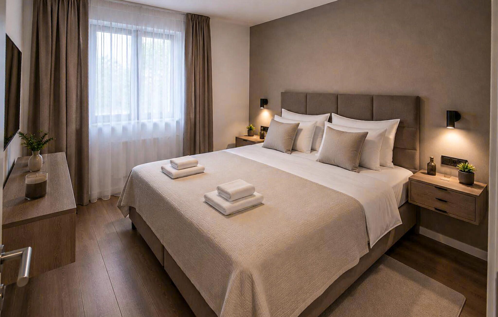 2 Schlafzimmer, Reisekinderbett, kostenloses WLAN