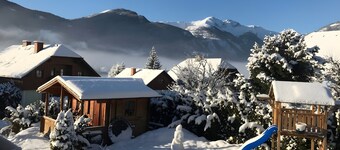 Familienlodge Berger – appartement Berggipfel avec vue montagne, balcon, stube et jardin commun
