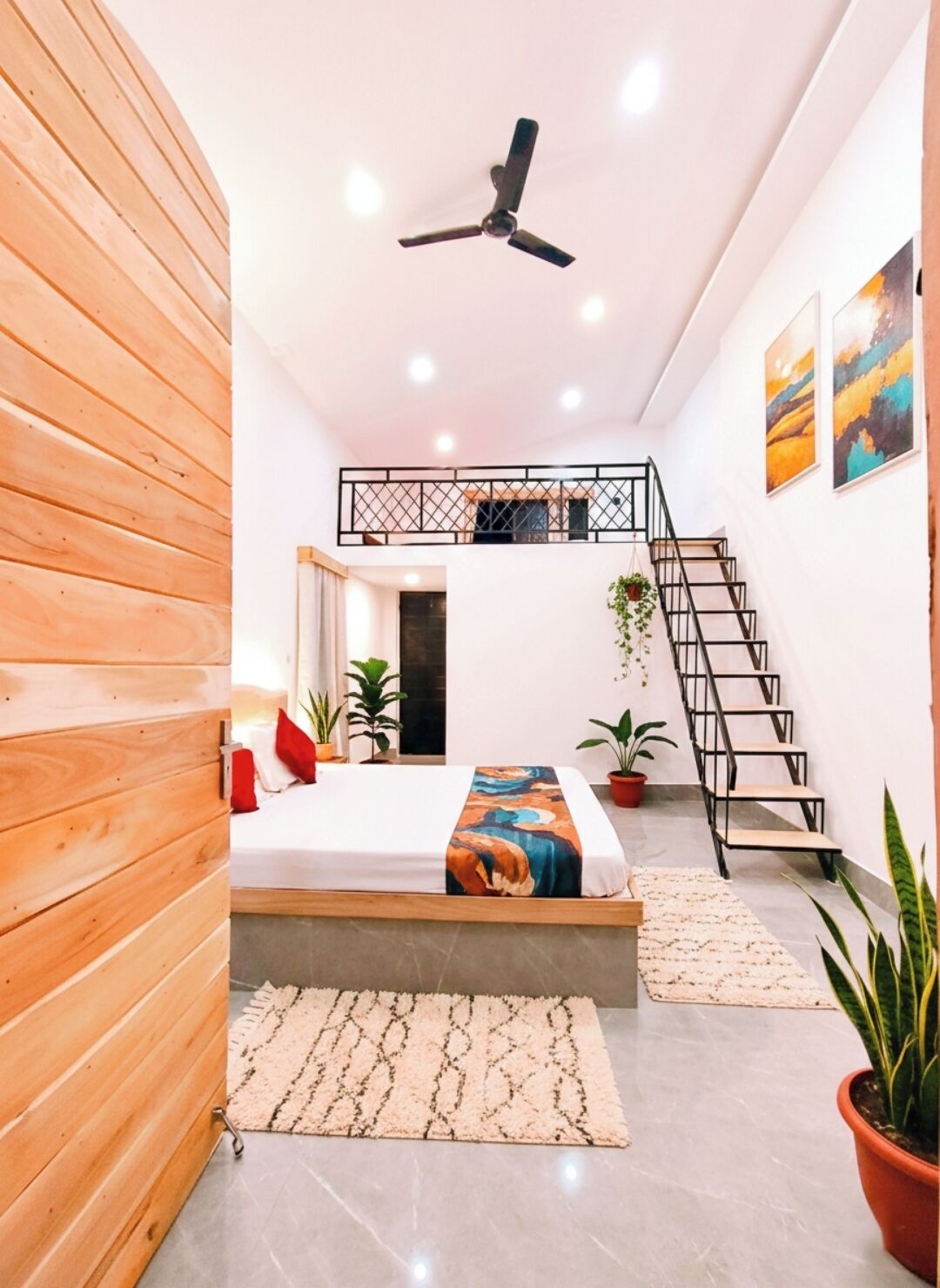 Familie studio, balkon, uitzicht op tuin | Een laptopwerkplek, gratis wifi