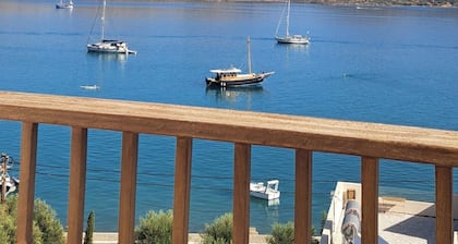 Beachfront apartment in Elounda Bay with stunning views