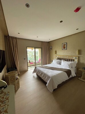 Comfort Double or Twin Room, Balcony, Garden View | In-room safe, blackout drapes, iron/ironing board (on request) - Hotel Almas Meknes (Meknes)